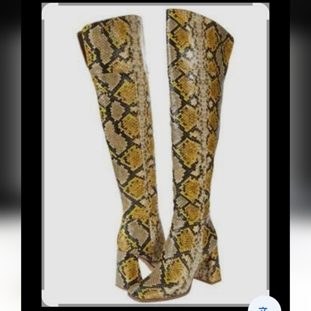 ♥️LIKE NEW KNEE HIGH SNAKE PRINT BOOTS! CIRCUS SAM EDELMAN!